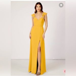 Azazie Everett Dress in Marigold